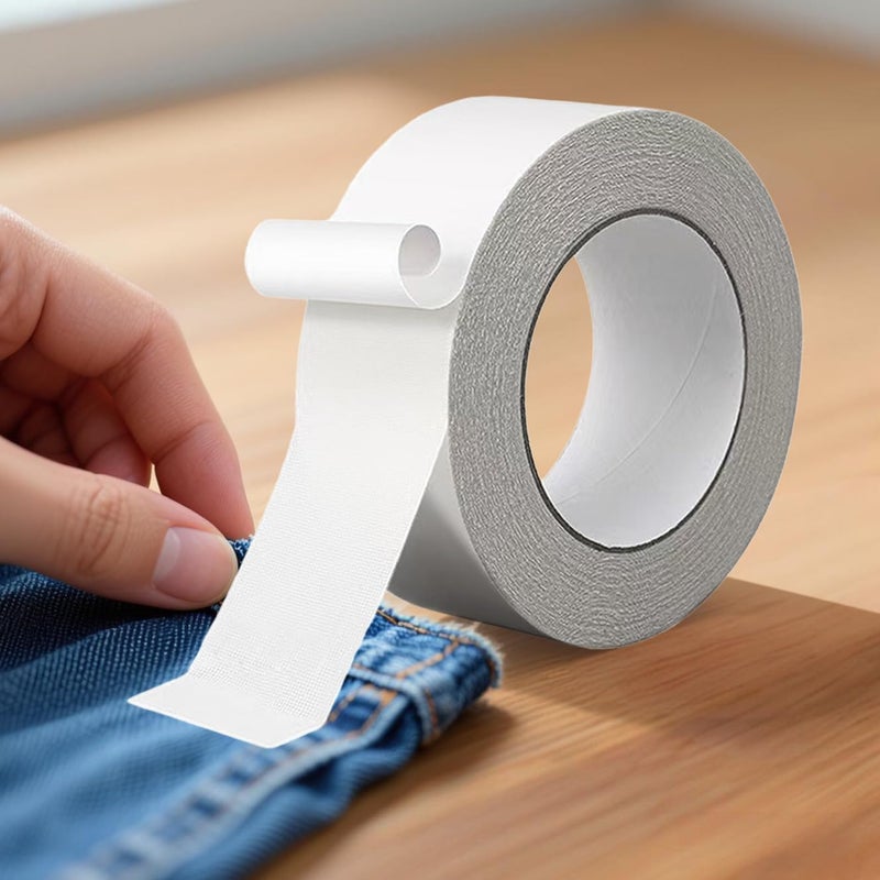 Hoacm Hem Tape for Pants, 1In X 40FT Double Sided Fabric Tape Heavy Duty, Stitch Witchery Hemming Tape for Curtains, No Sewing Ironing Hem Tape for Curtains, Dress, Jeans, Clothing, Rug, Carpet, Arts - Image 1